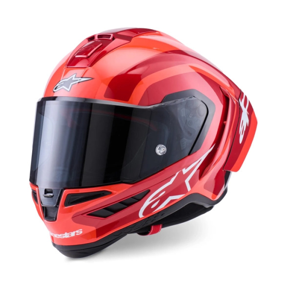 Alpinestars Alpinestars Supertech R10 Arius Helmet Black White Dbl Red Gloss